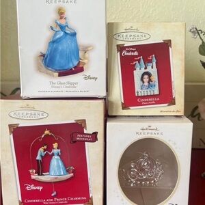 Hallmark Keepsake Disney Cinderella Ornament Collection(bundle of 4)